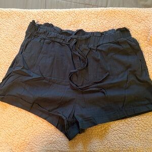 Blue Linen style shorts